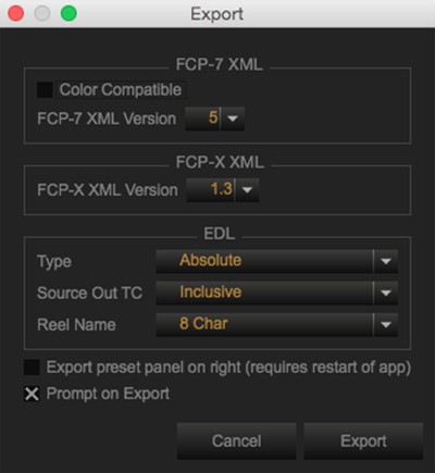 Export Window